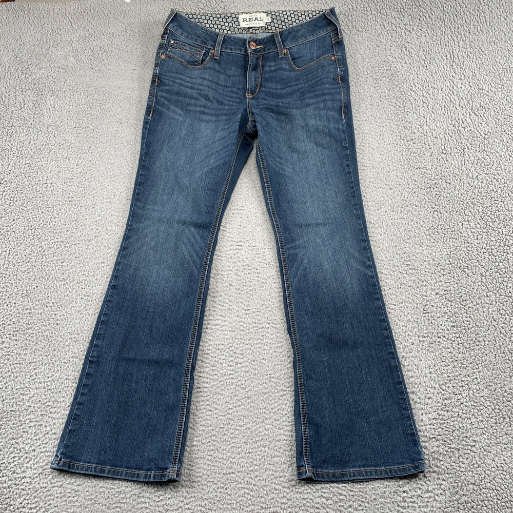 Ariat Jeans Womens 32R Blue REAL Denim Bootcut Mid Rise Stretch 17707